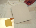 Cardboard behind TShirt